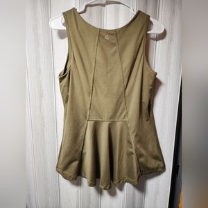 Olive green AnyBody move peplum tank top